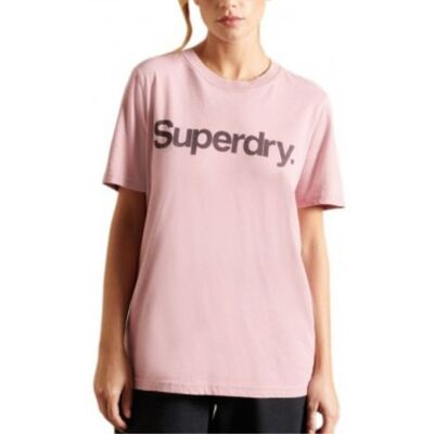 Koszulka damska Superdry Logo klasyczna t-shirt różowy-S Koszulka damska Superdry Logo klasyczna t-shirt różowy-S