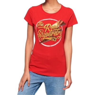 Koszulka damska Superdry The Real Sparkle Entry t-shirt bawełna-XS Koszulka damska Superdry The Real Sparkle Entry t-shirt bawełna-XS