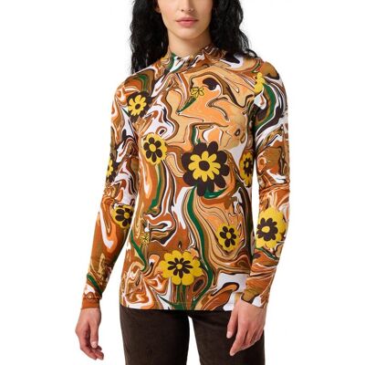 Koszulka Damska Wrangler 112358244 Mockneck Tee Marble S Koszulka Damska Wrangler 112358244 Mockneck Tee Marble S
