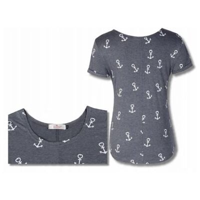 Inny producent Koszulka Damska Z Kotwica T-Shirt Z Nadrukiem Na Lato Rozmiar M Inny producent Koszulka Damska Z Kotwica T-Shirt Z Nadrukiem Na Lato Rozmiar M