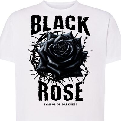 Koszulka męska czarna róża Black Rose gothic nadruk 2XL streetwear DEYORA Koszulka męska czarna róża Black Rose gothic nadruk 2XL streetwear DEYORA
