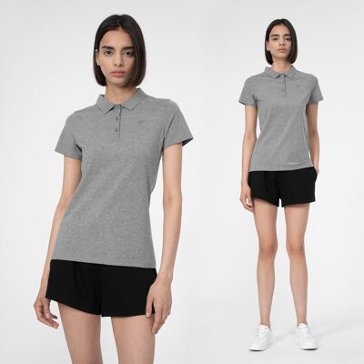 Koszulka Polo Damska 4F Regular Z Kołnierzem Klasyczna Ciemny Szary H4L22-TSD356 3XL Koszulka Polo Damska 4F Regular Z Kołnierzem Klasyczna Ciemny Szary H4L22-TSD356 3XL