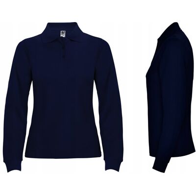 Koszulka POLO Damska Długi Rękaw Bawełna PIQUE ROLY 6636 GRANAT Navy S Koszulka POLO Damska Długi Rękaw Bawełna PIQUE ROLY 6636 GRANAT Navy S