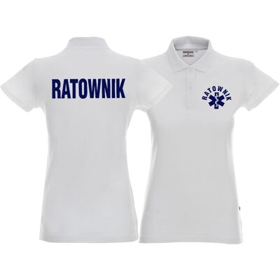 Inny producent Koszulka Polo damska RATOWNIK biała (L) Inny producent Koszulka Polo damska RATOWNIK biała (L)