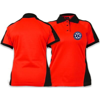 Inny producent Koszulka Polo FLUO damska RATOWNICTWO MEDYCZNE niebieskie logo Inny producent Koszulka Polo FLUO damska RATOWNICTWO MEDYCZNE niebieskie logo