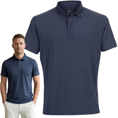 Koszulka polo męska bluzka z kołnierzykiem polówka regular Peterson XL szaro-granatowa Koszulka polo męska bluzka z kołnierzykiem polówka regular Peterson XL szaro-granatowa
