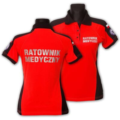 Inny producent Koszulka Polo ratownicza PRM-25 FLUO damska odblaskowa Inny producent Koszulka Polo ratownicza PRM-25 FLUO damska odblaskowa