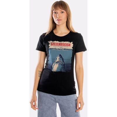 Nadwyraz.com Koszulka SZCZĘKOŚCISK x PigOut Nadwyraz bawełna damska dla fanek retro Nadwyraz.com Koszulka SZCZĘKOŚCISK x PigOut Nadwyraz bawełna damska dla fanek retro