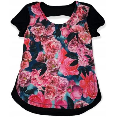 inna (Inny) Koszulka t-shirt damski czarny kwiaty M inna (Inny) Koszulka t-shirt damski czarny kwiaty M