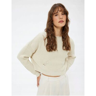 Inny producent KOTON SWETER DAMSKI BEŻOWY KRÓTKI Z DZIURAMI I DŁUGIM RĘKAWEM XS 5GA* Inny producent KOTON SWETER DAMSKI BEŻOWY KRÓTKI Z DZIURAMI I DŁUGIM RĘKAWEM XS 5GA*