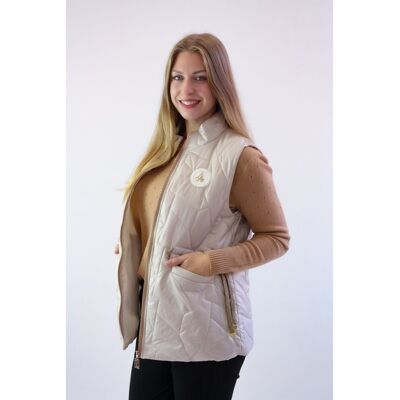 Nelino Krótka kamizelka Fashion Beżowa 40 Nelino Krótka kamizelka Fashion Beżowa 40