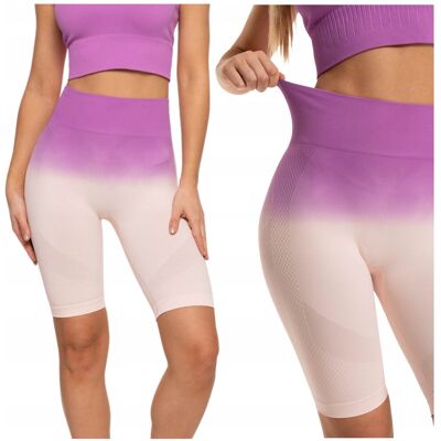 Krótkie LEGGINSY DAMSKIE Kolarki Bezszwowe Push-Up Wysoki Stan MORAJ M Krótkie LEGGINSY DAMSKIE Kolarki Bezszwowe Push-Up Wysoki Stan MORAJ M