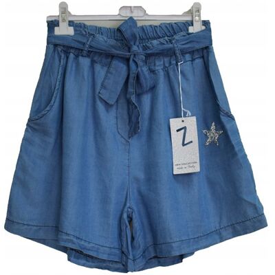 Inny producent Krótkie Spodenki Damskie Jeansowe Rozmiar Uniwersalny (M-XL) *Made In Italy Inny producent Krótkie Spodenki Damskie Jeansowe Rozmiar Uniwersalny (M-XL) *Made In Italy