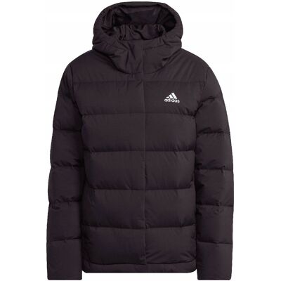 Kurtka damska adidas Helionic Hooded Down czarna HG8747 L Kurtka damska adidas Helionic Hooded Down czarna HG8747 L