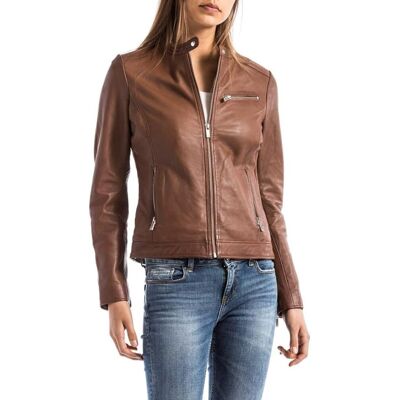 Inny producent Kurtka damska Blue Wellford Pearl skórzana brązowa -XL Inny producent Kurtka damska Blue Wellford Pearl skórzana brązowa -XL