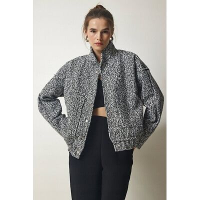 Inny producent KURTKA DAMSKA BOMBER MELANŻOWA Z GUZIKAMI I DŁUGIM RĘKAWEM 38 5GA* Inny producent KURTKA DAMSKA BOMBER MELANŻOWA Z GUZIKAMI I DŁUGIM RĘKAWEM 38 5GA*