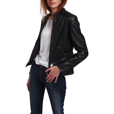 Inny producent Kurtka damska Chyston Tamara czarna skóra naturalna klasyczna -M Inny producent Kurtka damska Chyston Tamara czarna skóra naturalna klasyczna -M