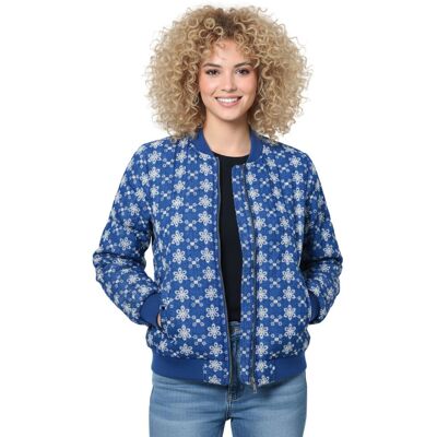 Kurtka damska Desigual Prunilda ocieplana niebieska haftowana -XL Kurtka damska Desigual Prunilda ocieplana niebieska haftowana -XL