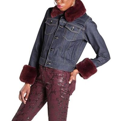 Kurtka damska Pepe Jeans Kimi jeansowa z futerkiem-S Kurtka damska Pepe Jeans Kimi jeansowa z futerkiem-S