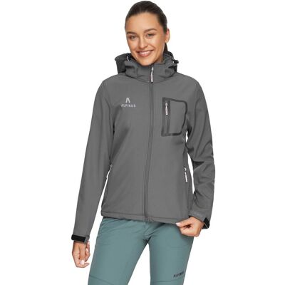 Kurtka damska softshell Alpinus Bergamo szary - L Kurtka damska softshell Alpinus Bergamo szary - L