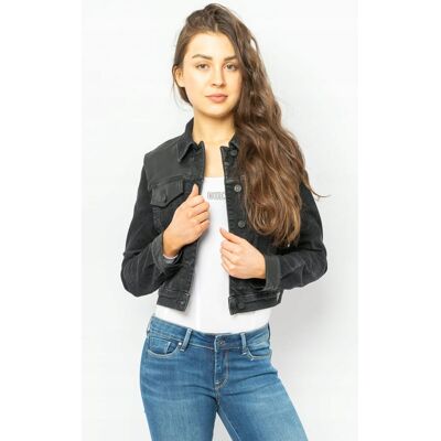KURTKA JEANSOWA DAMSKA GUESS W1BN07 D4AS0 CZARNA - S KURTKA JEANSOWA DAMSKA GUESS W1BN07 D4AS0 CZARNA - S