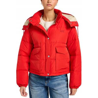 Kurtka Lee HOODED SHORT PUFFER 112355190 True Red S Kurtka Lee HOODED SHORT PUFFER 112355190 True Red S