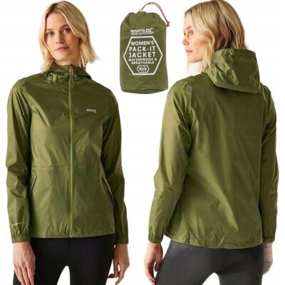 Kurtka przeciwdeszczowa Regatta RWW305 1W3 Pack-It zielony khaki 3XL Kurtka przeciwdeszczowa Regatta RWW305 1W3 Pack-It zielony khaki 3XL