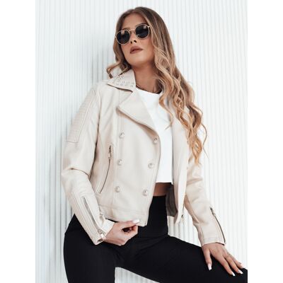 Inny producent Kurtka skórzana damska TRUCCO beżowa Dstreet TY4179-M Inny producent Kurtka skórzana damska TRUCCO beżowa Dstreet TY4179-M