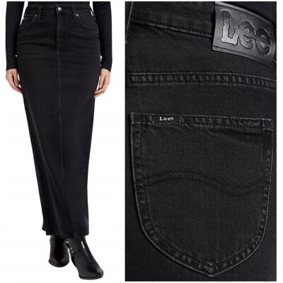 Lee Back Slit Maxi Skirt Dark długa jeansowa spódnica rozcięcie z tyłu W31 Lee Back Slit Maxi Skirt Dark długa jeansowa spódnica rozcięcie z tyłu W31