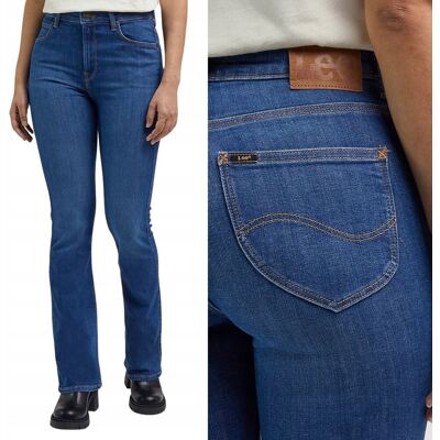 Lee BREESE BOOT BOOTCUT Azure Wave WYŻSZY STAN ROZSZERZANE DżiNS W28 L33 Lee BREESE BOOT BOOTCUT Azure Wave WYŻSZY STAN ROZSZERZANE DżiNS W28 L33