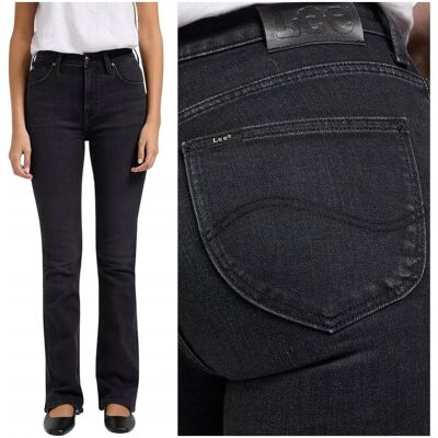 Lee BREESE BOOT bootcut czarne rozszerzane damskie spodnie jeansowe W28 L31 Lee BREESE BOOT bootcut czarne rozszerzane damskie spodnie jeansowe W28 L31