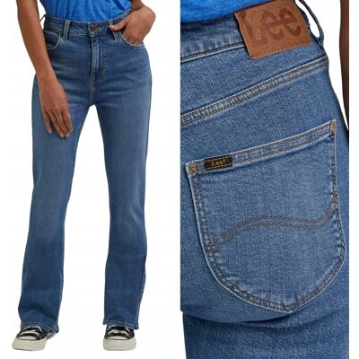 Lee Breese Boot Bootcut Rozszerzane Wyższe Damskie Spodnie Jeansowe W27 L31 Lee Breese Boot Bootcut Rozszerzane Wyższe Damskie Spodnie Jeansowe W27 L31