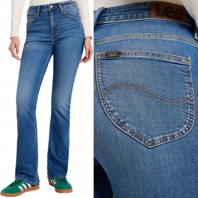 Lee Breese Boot Bootcut Stride Rozszerzane Damskie Spodnie Jeansowe W25 L31 Lee Breese Boot Bootcut Stride Rozszerzane Damskie Spodnie Jeansowe W25 L31