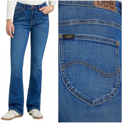 Lee Breese Boot Pop Of Blue rozszerzane damskie spodnie jeansowe W31 L33 Lee Breese Boot Pop Of Blue rozszerzane damskie spodnie jeansowe W31 L33