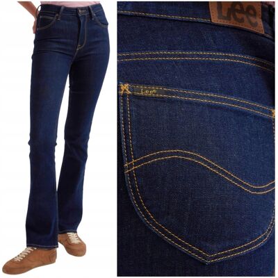 Lee Breese Boot Sea wysokie rozszerzane damskie spodnie jeansowe W32 L33 Lee Breese Boot Sea wysokie rozszerzane damskie spodnie jeansowe W32 L33