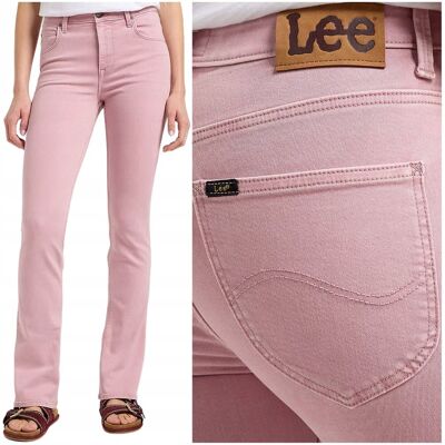 Lee BREESE BOOT Soft Mauve rozszerzane damskie spodnie materiałowe W31 L33 Lee BREESE BOOT Soft Mauve rozszerzane damskie spodnie materiałowe W31 L33