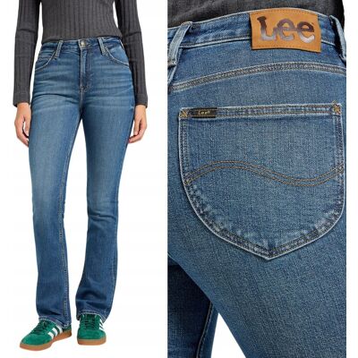 Lee Breese Boot Valiant Blue rozszerzane damskie spodnie jeansowe W32 L31 Lee Breese Boot Valiant Blue rozszerzane damskie spodnie jeansowe W32 L31