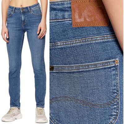 Lee ELLY SLIM Feels Like Indigo PROSTE DAMSKIE SPODNIE JEANSOWE W34 L33 Lee ELLY SLIM Feels Like Indigo PROSTE DAMSKIE SPODNIE JEANSOWE W34 L33