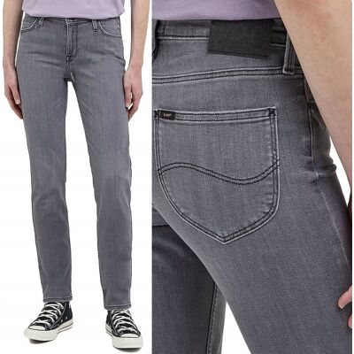 Lee ELLY SLIM Regal Grey PROSTE DOPASOWANE SZARY DżINS W33 L33 Lee ELLY SLIM Regal Grey PROSTE DOPASOWANE SZARY DżINS W33 L33
