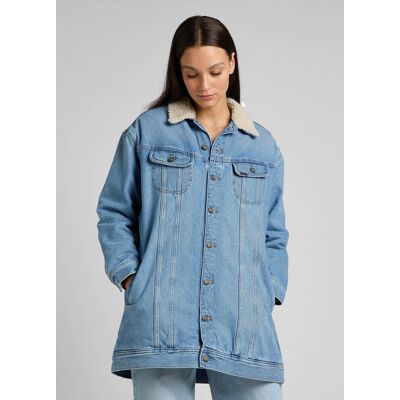 Lee Elongated Sherpa Rider Damska Kurtka Jeansowa Day Use L55Nrdzc-L Lee Elongated Sherpa Rider Damska Kurtka Jeansowa Day Use L55Nrdzc-L