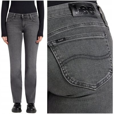 Lee JESSICA Shark Gray rozszerzane niższe damskie spodnie jeansowe W28 L31 Lee JESSICA Shark Gray rozszerzane niższe damskie spodnie jeansowe W28 L31