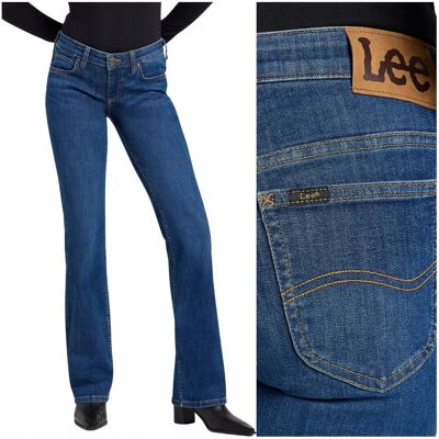 Lee Jessica Strength rozszerzane niższe damskie spodnie jeansowe W30 L31 Lee Jessica Strength rozszerzane niższe damskie spodnie jeansowe W30 L31