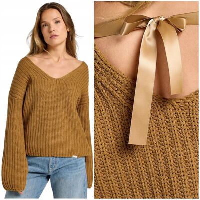Lee KIMONO SLEEVE KNIT Glazed Ginger luźny damski sweter długie rękawy S Lee KIMONO SLEEVE KNIT Glazed Ginger luźny damski sweter długie rękawy S