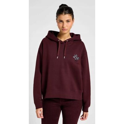 LEE LOGO HOODIE VELVET BEET 112355175 XS LEE LOGO HOODIE VELVET BEET 112355175 XS