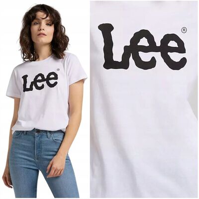 Lee Logo Tee Black czarna koszulka bawełniana damska t-shirt XS Lee Logo Tee Black czarna koszulka bawełniana damska t-shirt XS
