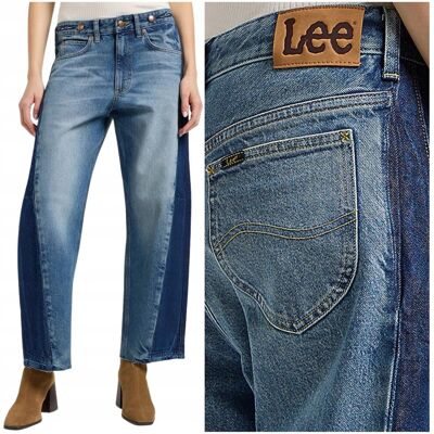 Lee LOOSE RIDER Barell DżINS wysokie luźne damskie spodnie jeansowe W28 L33 Lee LOOSE RIDER Barell DżINS wysokie luźne damskie spodnie jeansowe W28 L33
