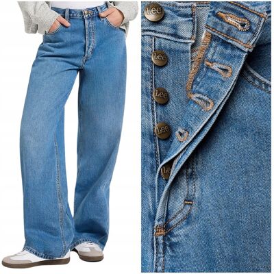 Lee Low Slung Slouch First wysokie luźne damskie spodnie jeansowe W26 L31 Lee Low Slung Slouch First wysokie luźne damskie spodnie jeansowe W26 L31