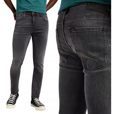 Lee MALONE SKINNY Washed Black DżINS szare spodnie jeansowe rurki W30 L32 Lee MALONE SKINNY Washed Black DżINS szare spodnie jeansowe rurki W30 L32