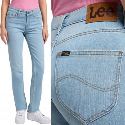 Lee MARION STRAIGHT Light Touch PROSTE CIENKI ELASTYCZNY BLUE DżINS W28 L33 Lee MARION STRAIGHT Light Touch PROSTE CIENKI ELASTYCZNY BLUE DżINS W28 L33