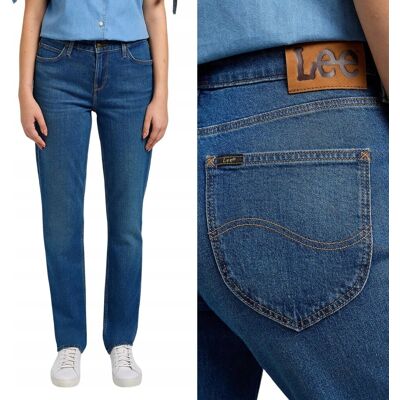 Lee MARION STRAIGHT Waterfall DżINS PROSTE DAMSKIE SPODNIE JEANSOWE W28 L31 Lee MARION STRAIGHT Waterfall DżINS PROSTE DAMSKIE SPODNIE JEANSOWE W28 L31